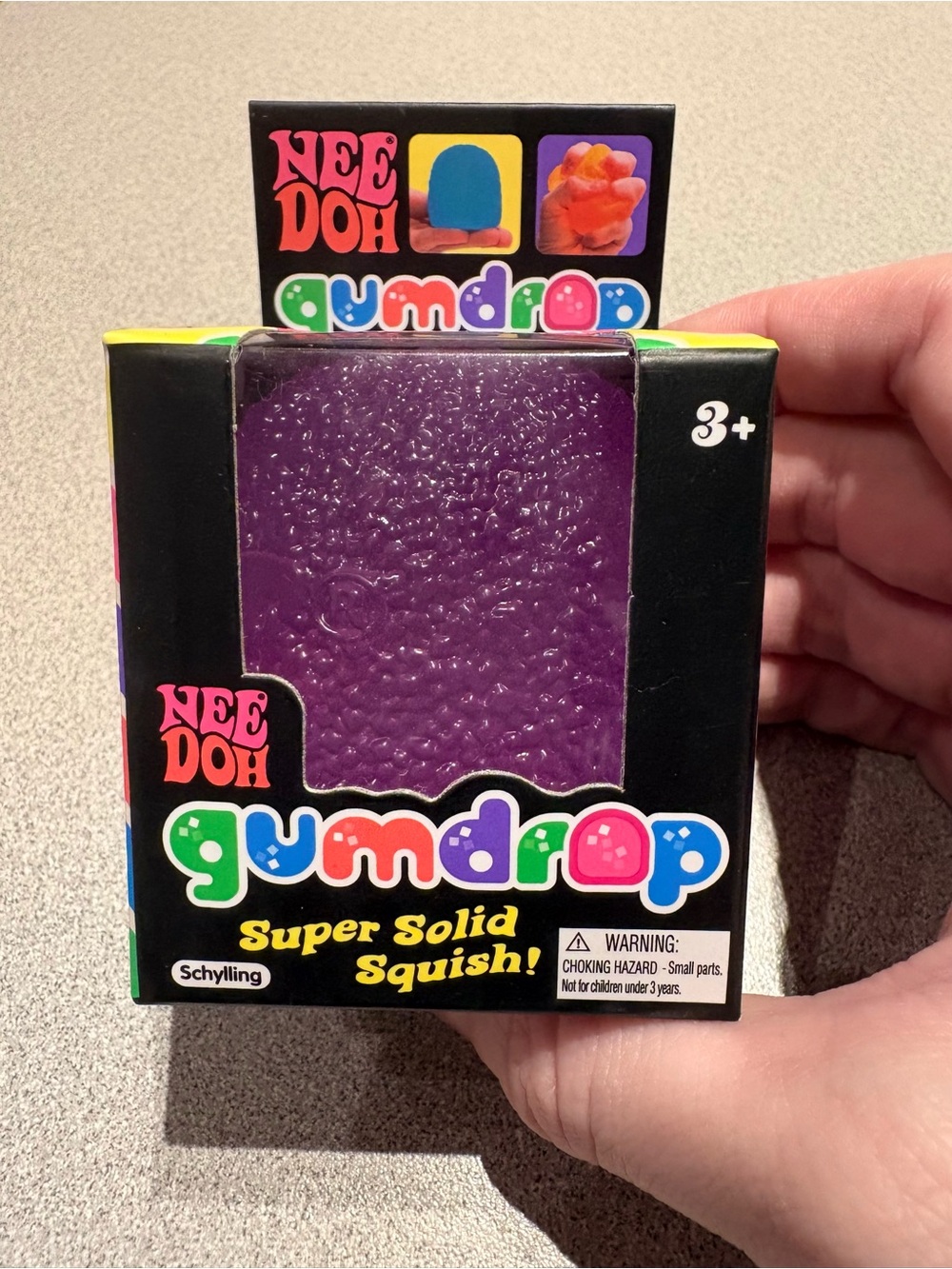 NeeDoh GUMDROP Purple Schylling Super Solid Squishy *NEW*